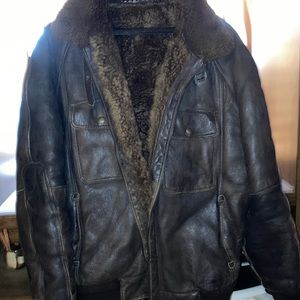 Orginal Naval Leather Bomber Jacket. Great condition. 40yrs old.